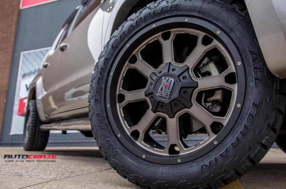 VOLKSWAGEN AMAROK BUCK 25 XD MATTE BLACK MACHINED FACE